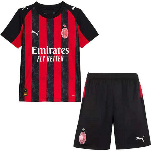 AC milan home kids kit childrens jersey 2025-2026
